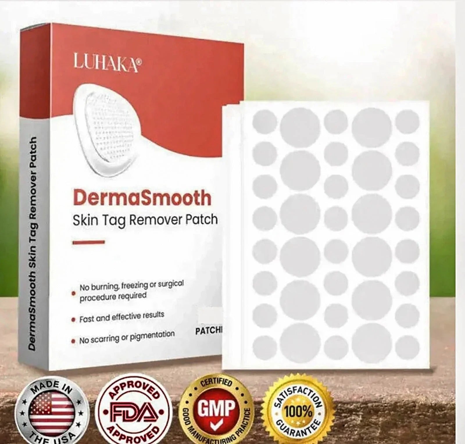 Derma Smooth Skin Mole Remover Patch Natural Formula