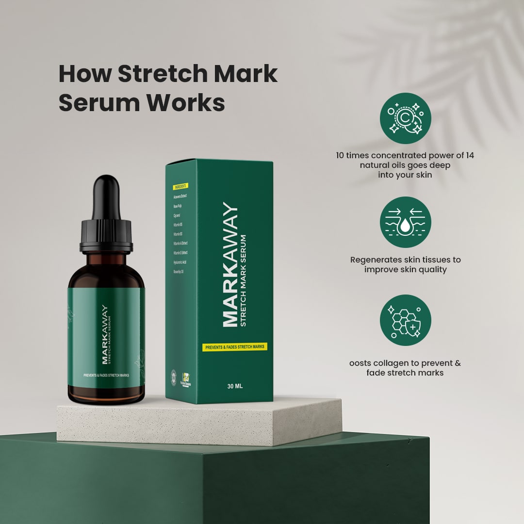 Markaway Stretch Mark Serum – Herbal Formula for Smooth & Firm Skin